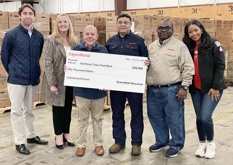 ExxonMobil donation to  SETX Food Bank | Photo by Dannie Oliveaux